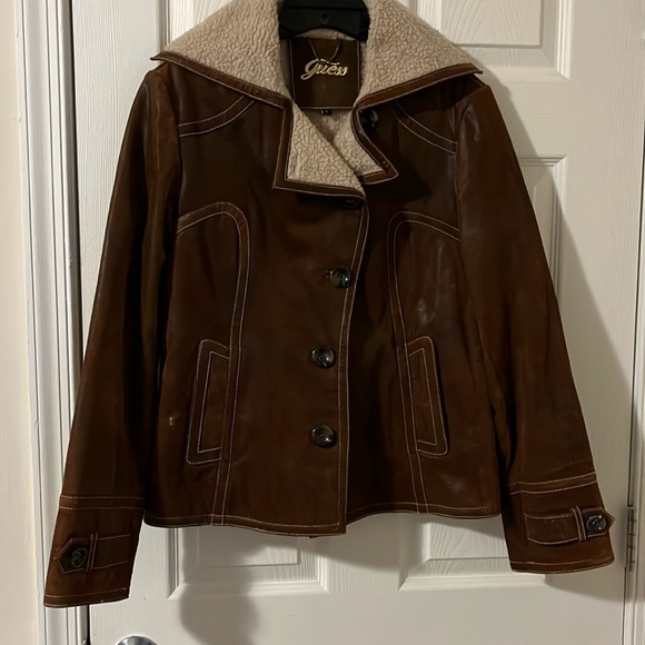 Guess rust suede jacket - Picture 1 of 8